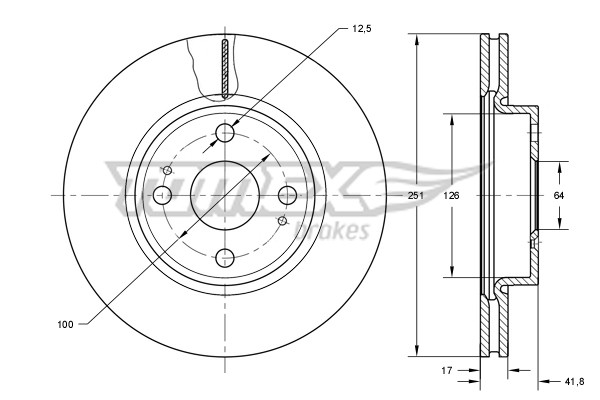 TOMEX Brakes Bremsscheibe